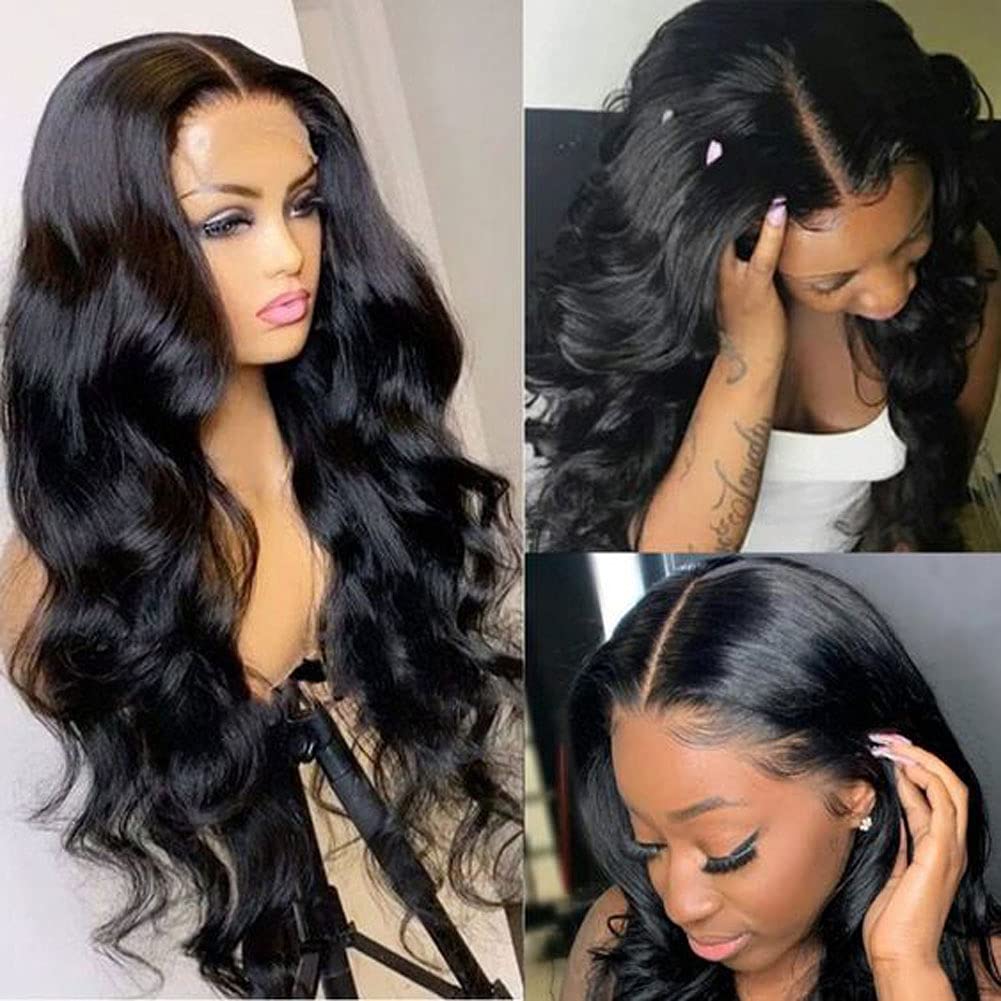 Lace Front Wigs Human Hair 22 inch Pre Plucked 4x4 Body Wave Lace Closure  Wig Human Hair Wigs for Black Women Brazilian Hair Lace Front Wigs 150% ...