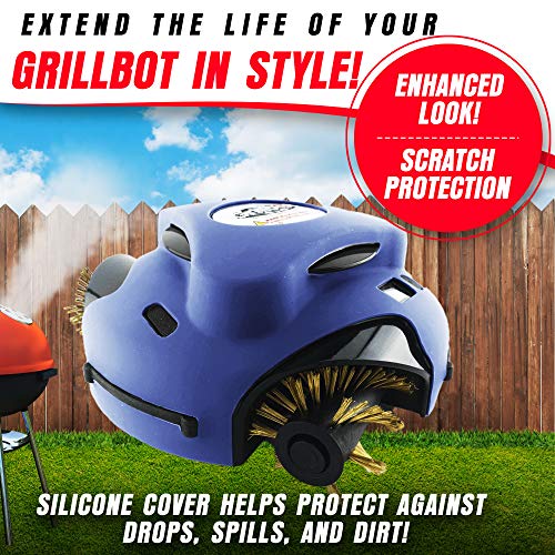 Grillbot Silicone Cover Automatic Grill Cleaning Robot - Provides Extra Protection - Weather & Heat Resistant up to 250°F - Noise Reduction - Dishwasher Safe - BBQ Accessories (Blue)