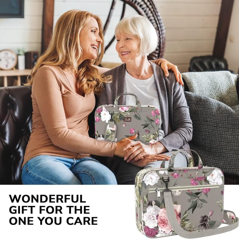 DEHITE Bible Bags for Women — Bible Covers for Women — Floral Black Bible Bag Carrying Case — Messenger Bag - Image 8