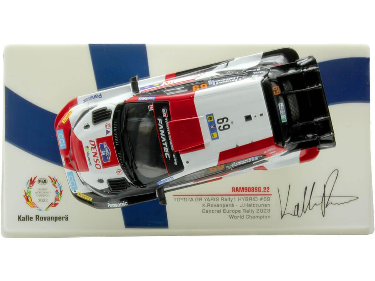 MODELLINO in Scala Ixo Model COMPATIBILE CON Toyota Rally WRC N.69 CENTR.EUROP.Rally 2023 ROVANPERA-HALTTUNEN 1:43 Model Scale RAM908 241217