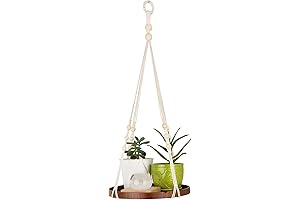 TIMEYARD Macrame Plant Hangers Indoor Hanging Planter Shelf Decorative Flower Pot Holder