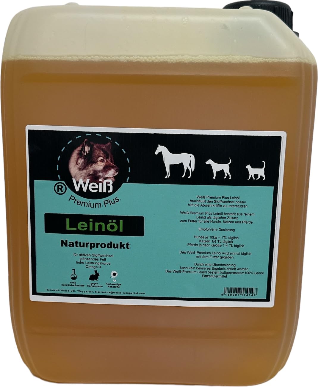 Leinöl für Hunde 10 L