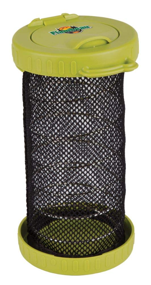 Flambeau Outdoors 6057BC Cricket Storage Puck, Portable Netted Cricket Fishing Bait Storage, Lime Green/Black Net