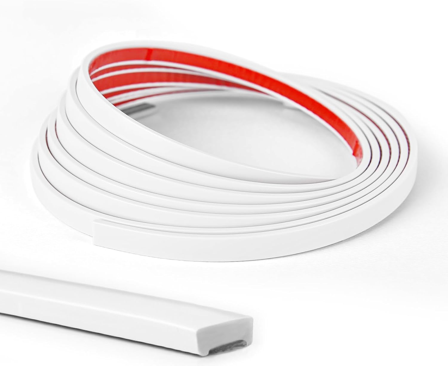 WOWSTAR 10 Ft Peel & Stick Tile Trim - Flexible Self-Adhesive Wall Molding for Edges, Borders, Backsplash, Windows - White