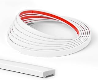 WOWSTAR 10 Ft Peel & Stick Tile Trim - Flexible Self-Adhesive Wall Molding for Edges, Borders, Backsplash, Windows - White