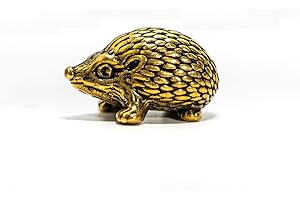 Brass Mini Adorable Animal Hedgehog Decor Statue Figurine