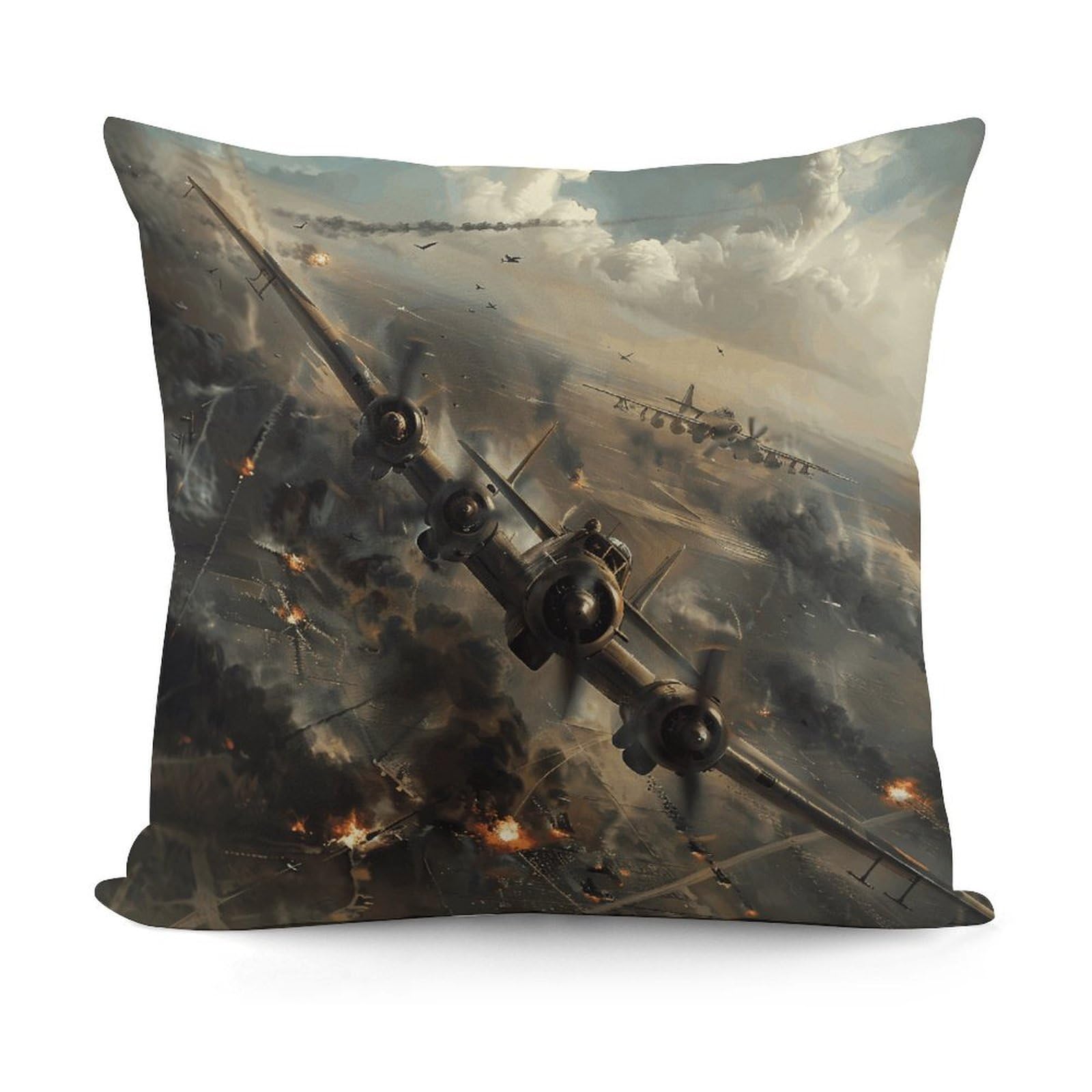VstaDank War Plane Throw Pillow Cover Soft Square Cushion Cover Art Artwork Pillow Covers Mordern Couch Pillow Covers Decorative Cushion Case for Chair Couch Bedroom Living Room