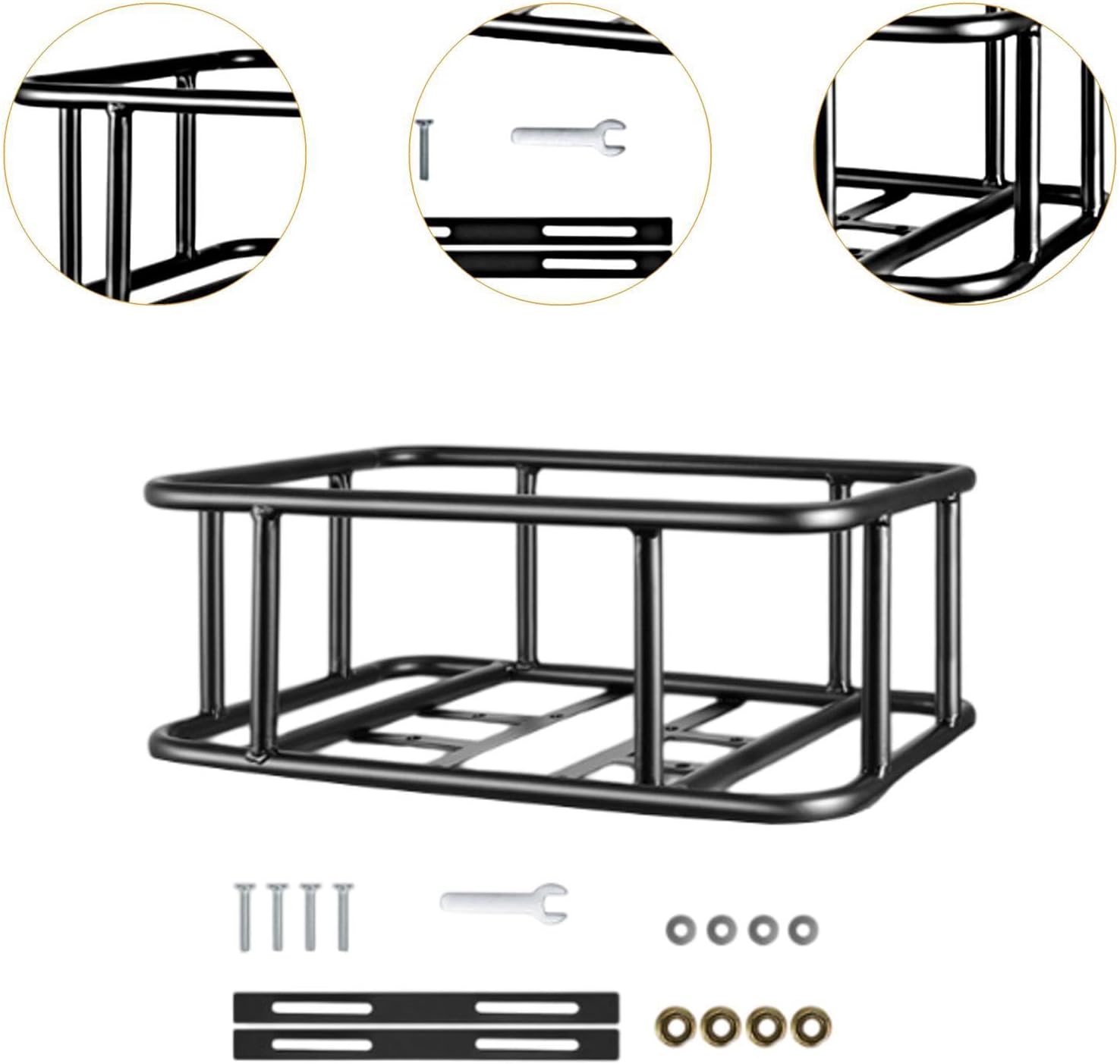 Generic Bike Back Basket Cargo Rack Bikes Pannier Bike Cargo Rack for Outdoor