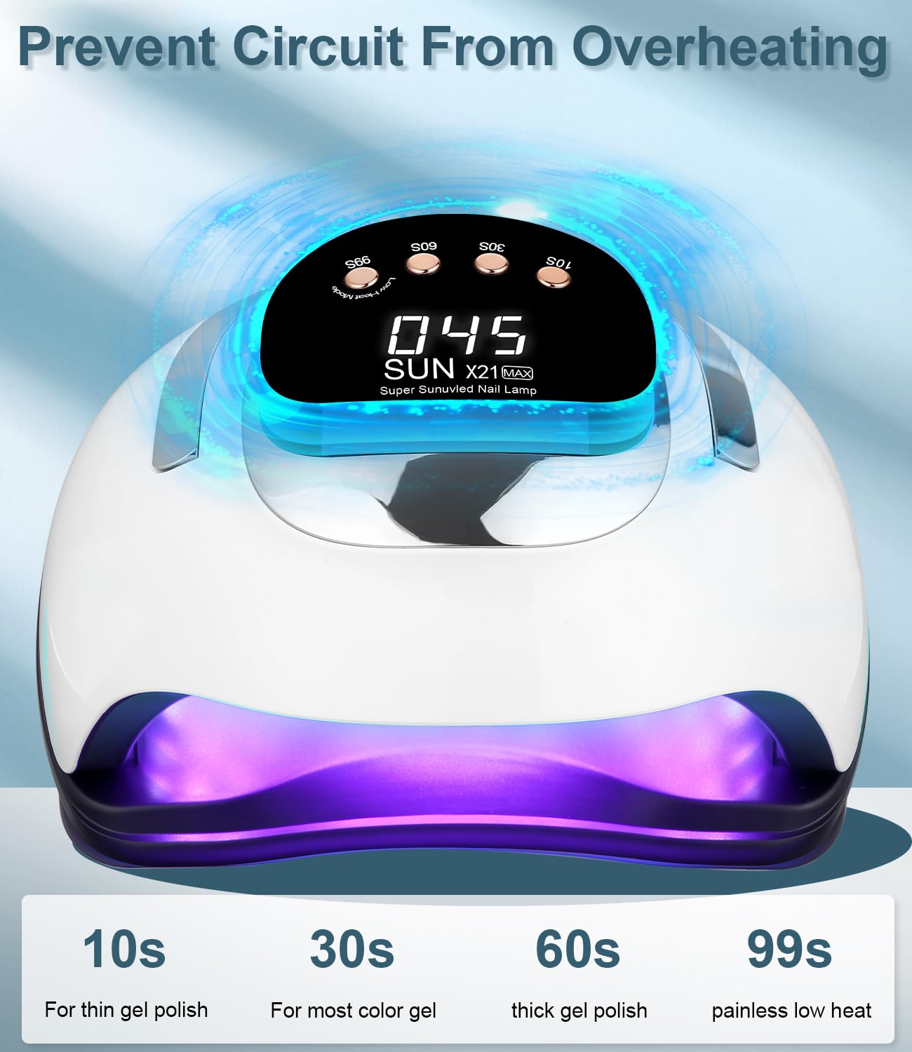 320W Lampada UV LED Unghie, Professionale 72 sfere di lampada a LEDs, Semipermanente Curare Rapidamente Pedicure Fornetto per Tutti i Smalti, Automatico Sensore per Manicure a Casa e in Salone