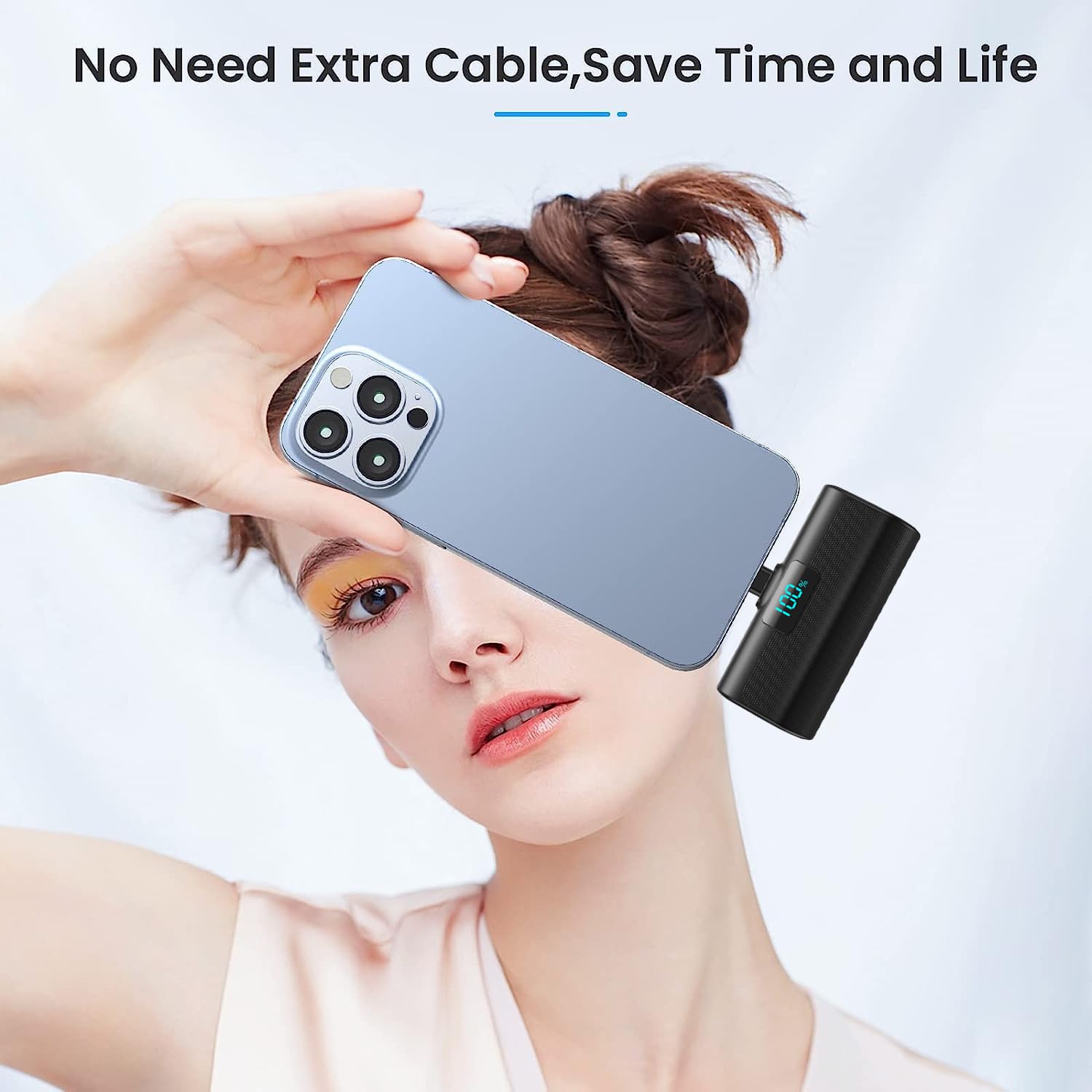 Mini caricabatterie portatile per iPhone 15 16, aggiornato 5500 mAh, ultra-compatto PD USB C, caricabatterie per telefono compatibile con iPhone 16/16 Pro Max/15/15 Pro Max Series, Samsung Android