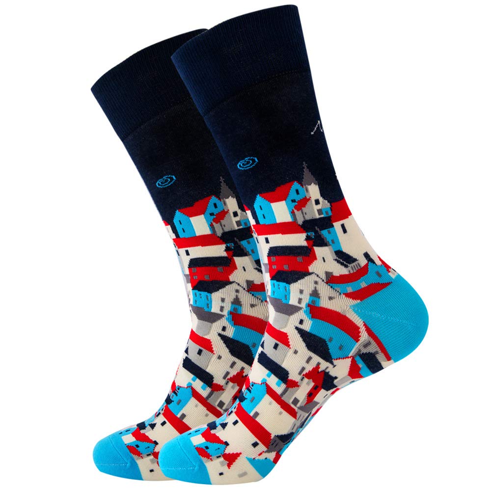 EmaoFun Chaussettes Fantaisie Homme, Chaussettes Originales Motifs Amusantes 40-46