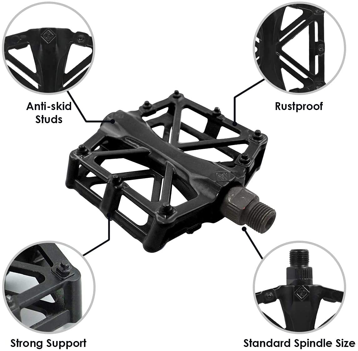 Pedali Pieghevoli Bici Fat Bike In Nylon Sovrano - Foto 3