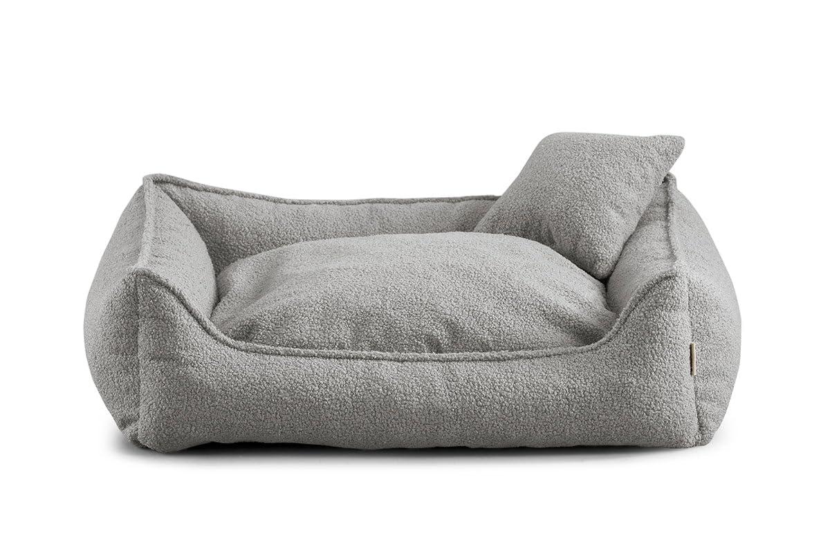 Gutekissen® Bear Hundebett Grosse Hunde - Hundekissen Waschbar - Inklusive kleines Kissen - Farb- und Größenwahl (S - 65x55, Grau)