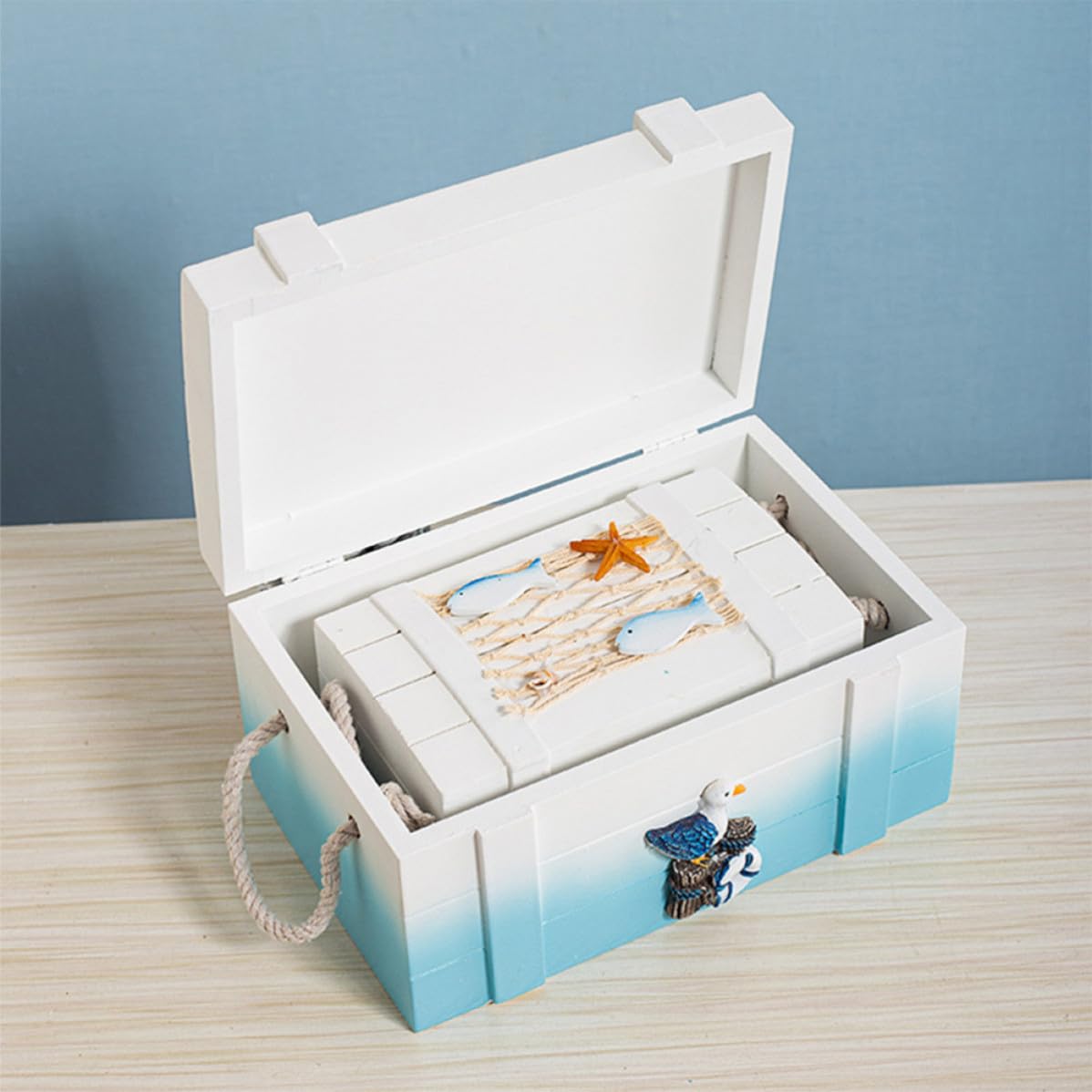 DOITOOL Mediterrane Aufbewahrungsbox für Ringe und Armbänder 2 Stück Dekorative Schmuckkästchen für Zuhause und Outdoor Praktische Aufbewahrung für Familie und Freunde
