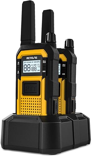 Retevis RB48 Walkie Talkies impermeables radio bidireccional resistente resistente a los golpes doble PTT vibración USB-C SOS 2000 mAh radio de 2