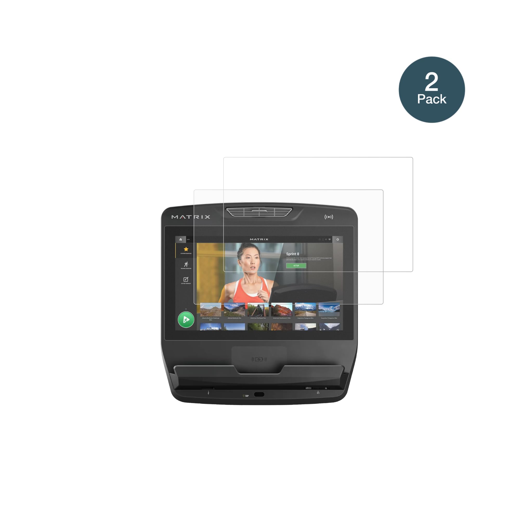 dipos 2x Protector de Pantalla 9H mate para Matrix Touch XL Konsole 22 Zoll | Antirreflejos, no se rompe ni astilla, no es cristal, antigolpes, antiarañazos, sin burbujas, autoadhesivo