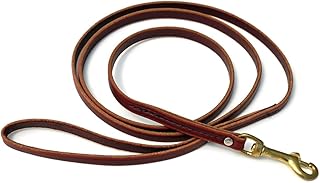 Signature k-9 Standard Leather Leash, 6-Feet x 1/2-Inch, Burgundy