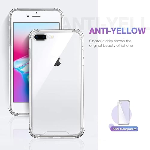 Miniatura 2 de ORIbox Caso compatible con el caso iPhone 7 Plus, compatible con el caso de iPhone 8 Plus, con 4 esquinas Protección a prueba de golpes