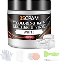 Vista 12 de Bálsamo recolorante de cuero marrón medio, restaurador de color de cuero de 12 oz para sofás, kit de reparación de cuero para muebles, tinte