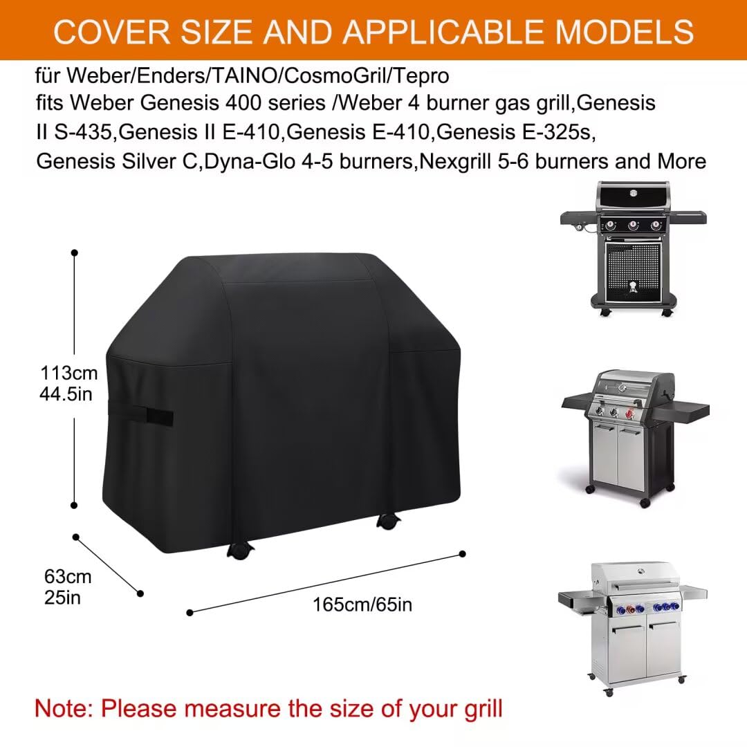 Grillabdeckung für Enders Monroe Pro 3 SIK Turbo/Monroe Pro 4 SIK mit Kocher(ab 2020),Kansas 3 + 4 Brenner, Boston 4 IK mit Kocher, Gasgrill Abdeckhaube Wasserdicht Wetterfest Abdeckplane