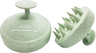 MiHair Scalp Massager Shampoo Brush, Eco-friendly Wheat Straw body with Soft Silicon Bristles, Hair Scalp Scrubber, Head Massager Brush, Scalp Exfoliator, Scalp Brush | Dandruff Removal, Prevents Hair loss, Promotes Hair Growth