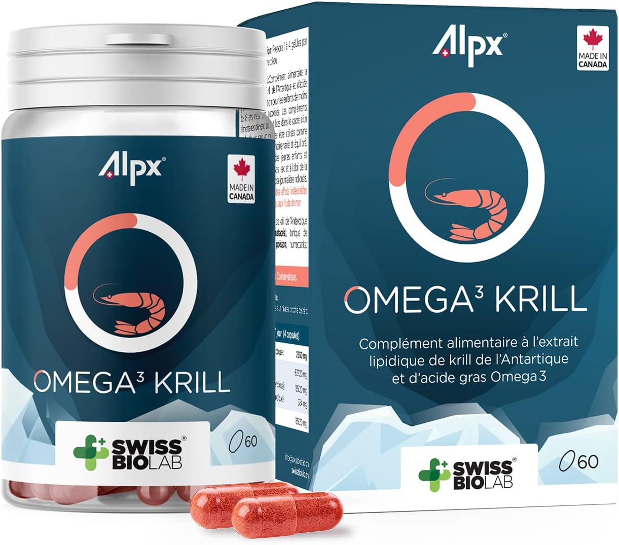 ALPX Oméga 3 Krill Complément Alimentaire à Base d'Huile de Krill