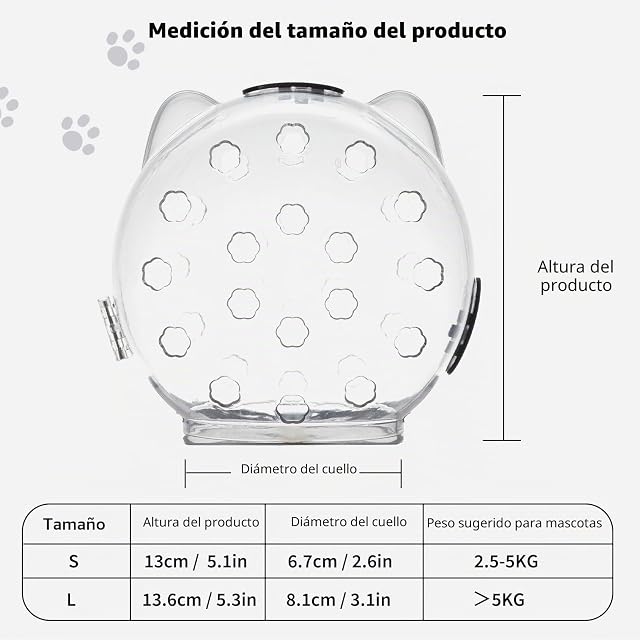 Foto 3 de 6 de PETCUTE Bozales para Gatos,Bozales Transpirables Antimordida para Gatitos,Cabeza Transparente Protectora…