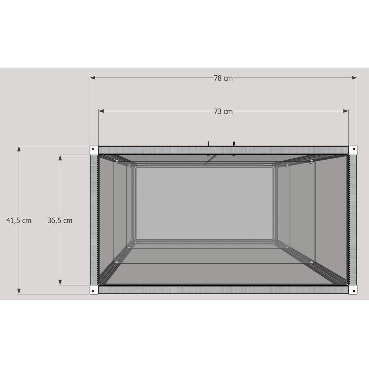 MHN Thekenvitrine & Geschäftsvitrine 41,5 x 78 x 95 cm - Glasvitrine abschließbar & Spiegelrückwand - ohne Beleuchtung - ideal für Geschäfte, Drogerien, Apotheken & Produktpräsentation