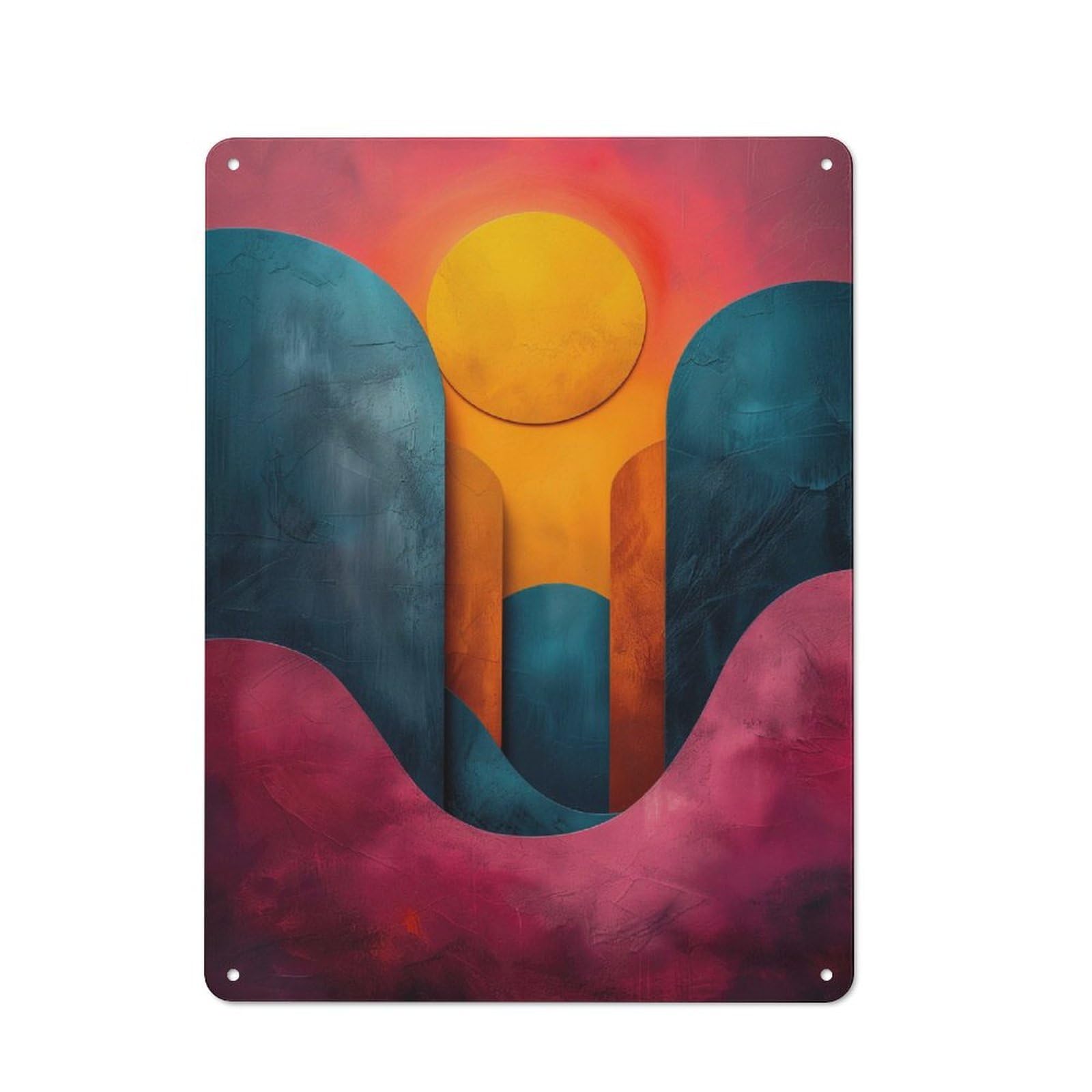 Nostalgic Abstract Background Decorative Tin Plaque 40x30cm, Classic Pub Decor for Diner, Restaurant, Shed Or Kitchen