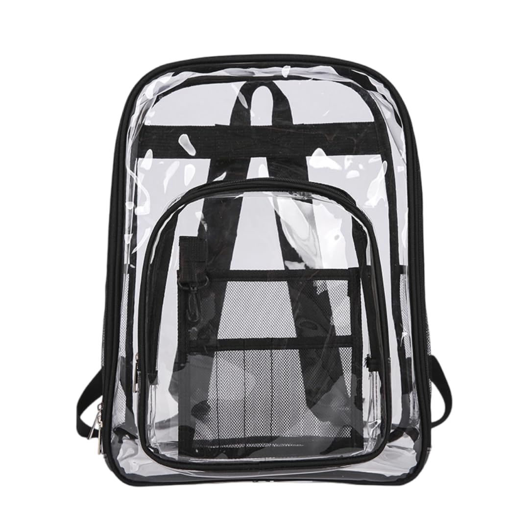 Sac a Dos Transparent,Sac Impermeable Sac à Main Unisexe Sac à Dos D'école PVC,Sac de Sport Transparent pour Travail Collège les Voyages