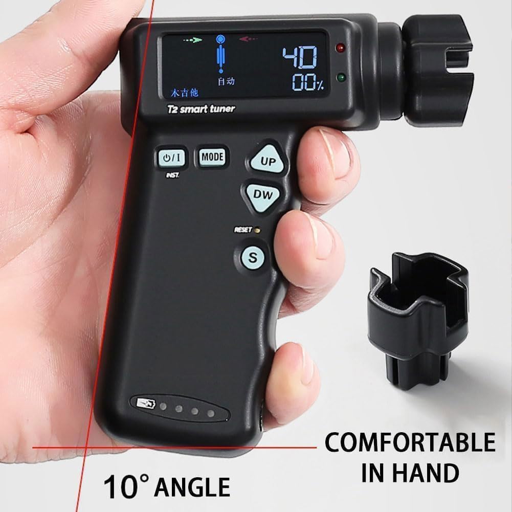 Accordatore per chitarra, multifunzione, automatico, con display per accordatura e batteria al litio integrata, per chitarre acustiche, classiche ed elettriche, ukulele