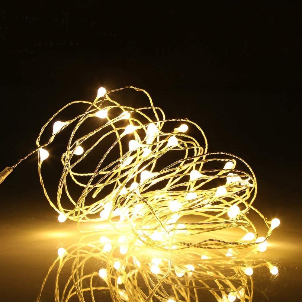 MANSAA 30 LED Fairy String Lights - 3 Meter Copper Wire, USB Powered, Warm Yellow, for Bedroom, Diwali, Wedding & Home Decoration (Pack of 1)-image-48