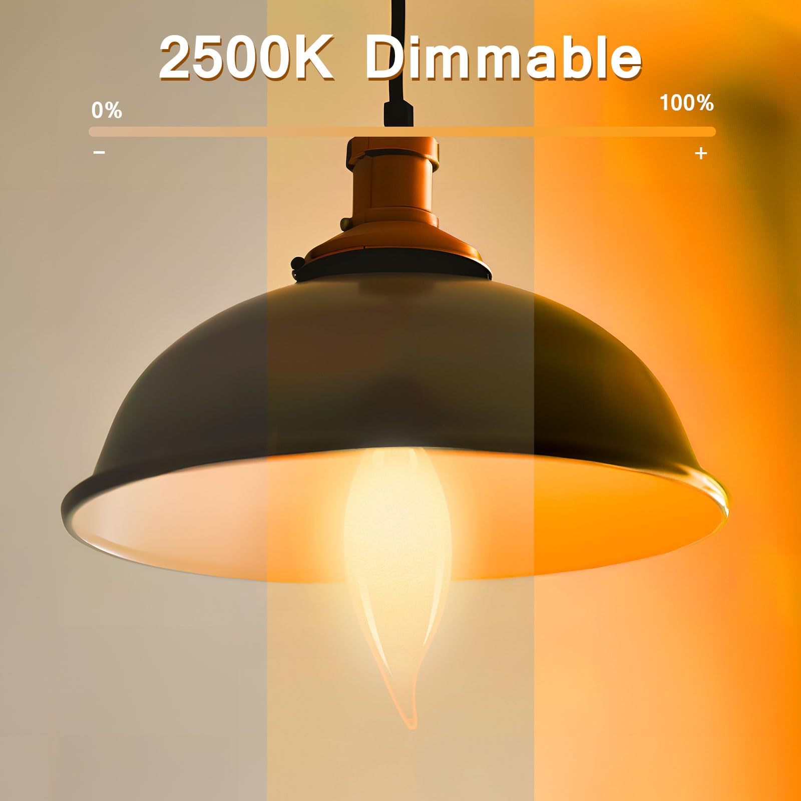 12-Pack E12 Candle Light Bulbs 40W Warm White CA10 Dimmable Chandelier Light Bulbs for Ceiling Fan Pendants or — view 2