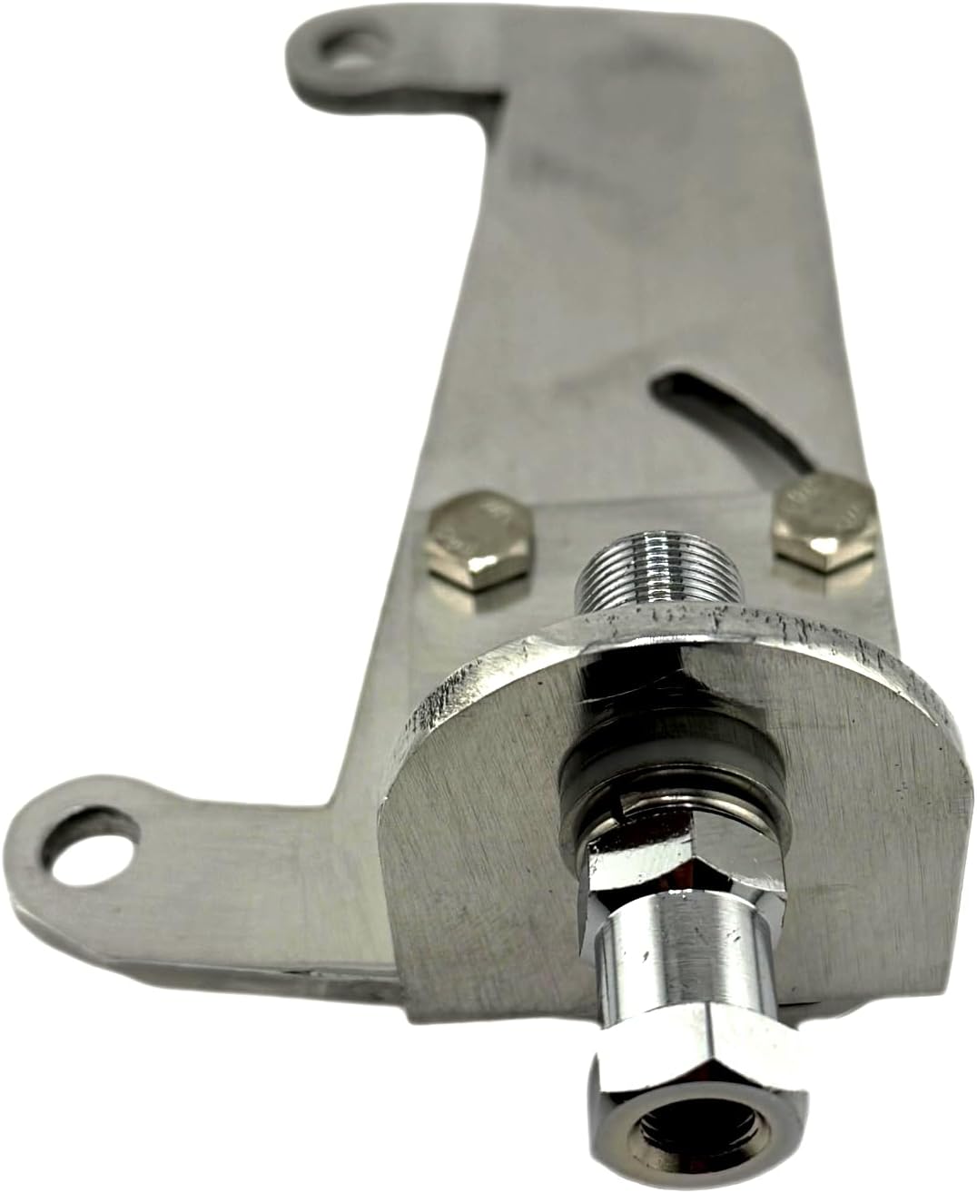 Procomm PC-A50-02 Cascadia Truck Antenna Mirror Mount; Adjustable Angle Bracket JBC910H and S0239 Stud; for Freightliner Cascadia Trucks 2008+ P3, 5-Gauge Aircraft Aluminum Construction