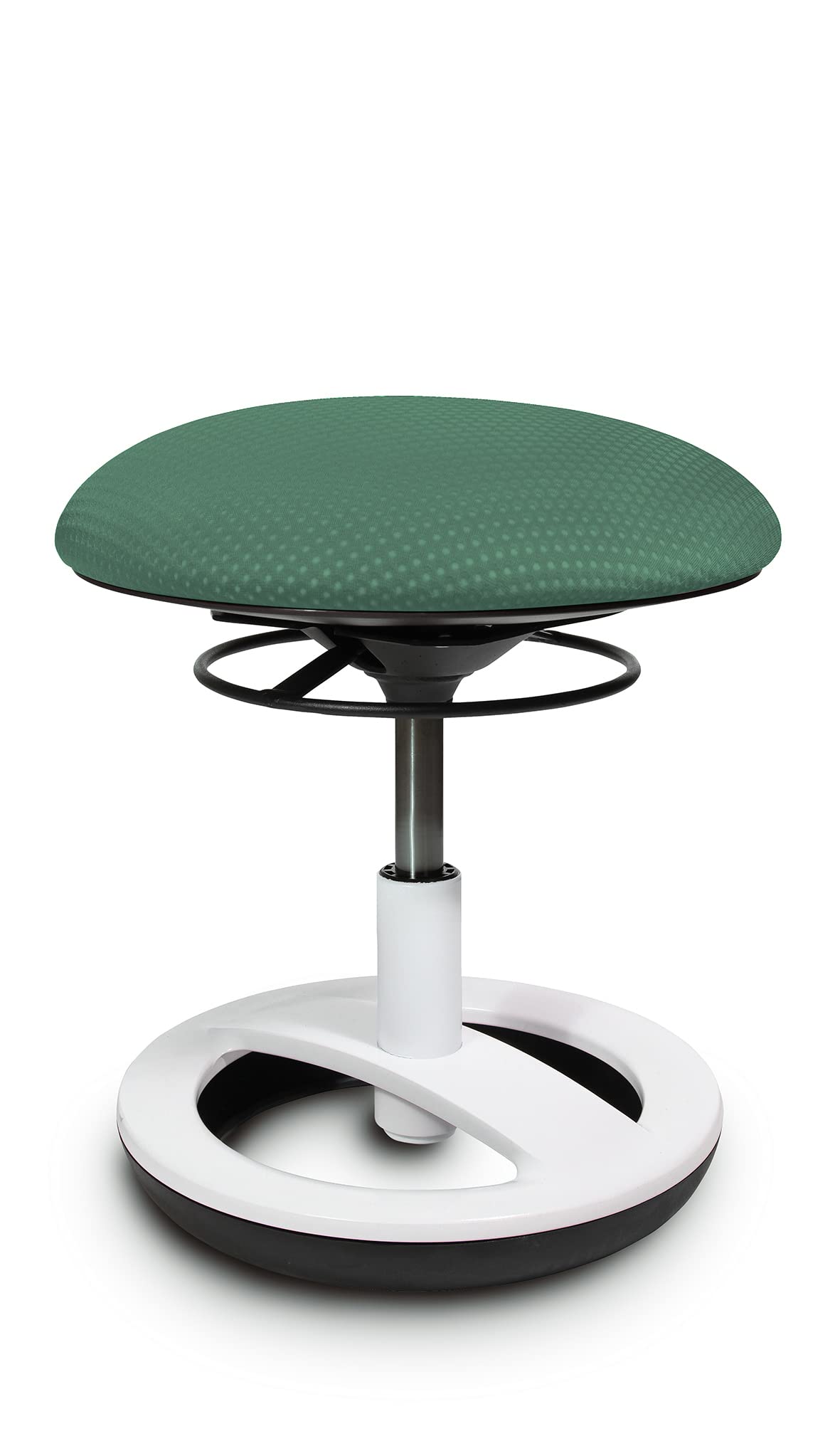 TOPSTAR Sitzhocker Sitness Bobby für Kinder, Standfußring Alu weiß lackiert, Stoff, Mintgrün