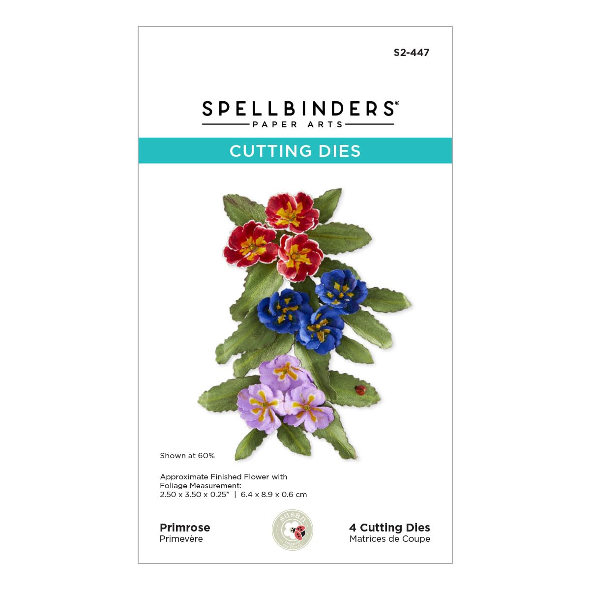 Spellbinders Metal Primrose Etched Dies By Susan Tierney-Cockburn