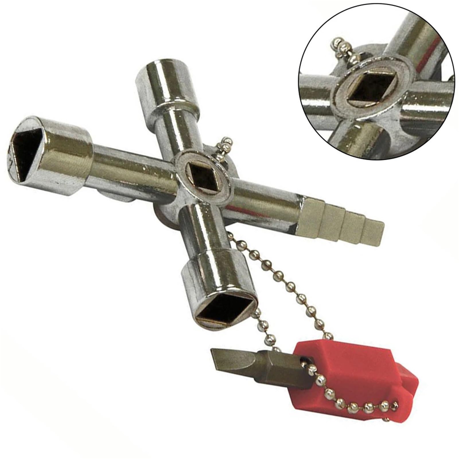 Llave de purga radiadores, llave triangular multifunción 4 vías for fontaneros, compatible con armarios contadores gas y electricidad, ventilación