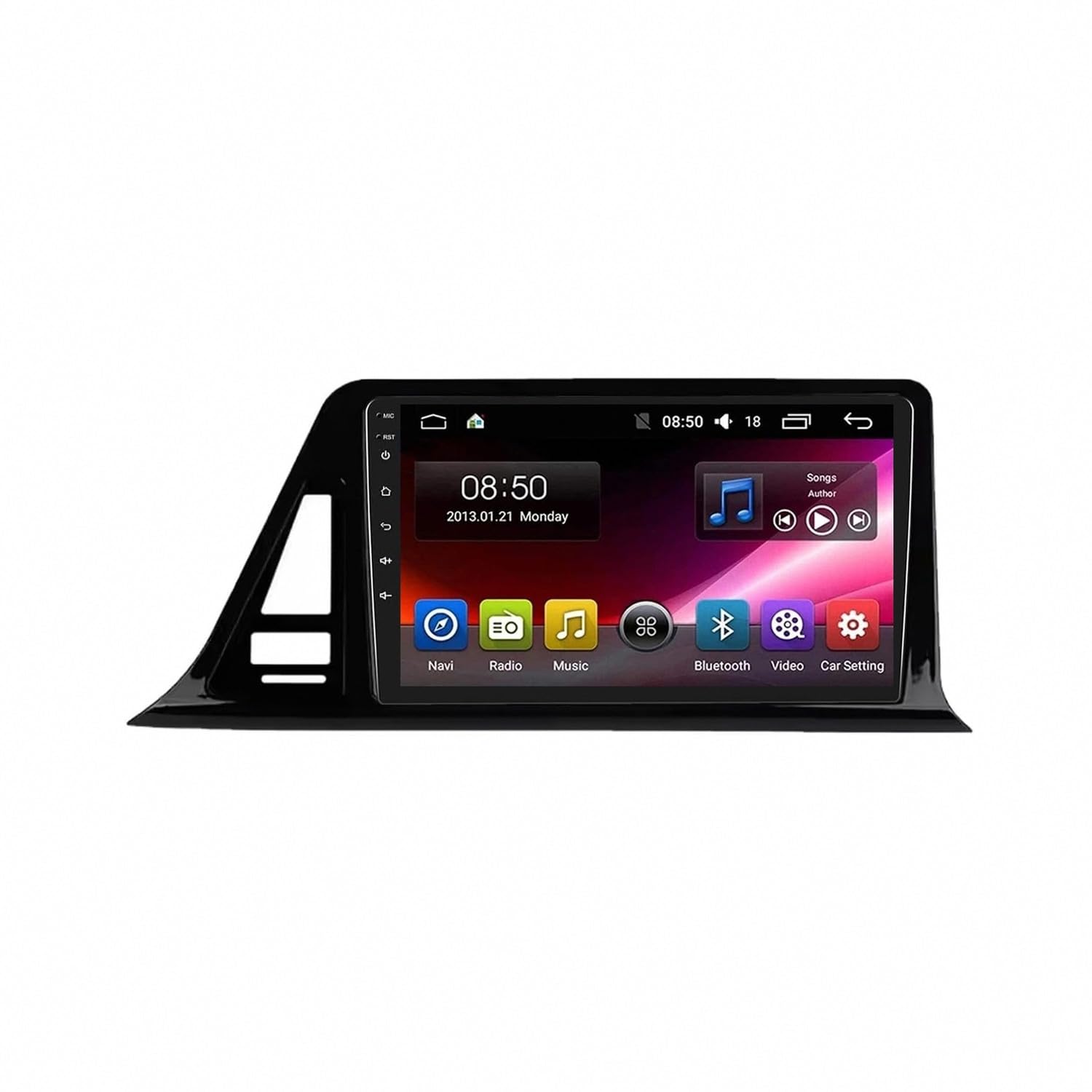 Car Stereo Carplay Radio de Coche para Toyota CHR RHD 2016-2018 Soporta Bluetooth, Control Volante, USB, WiFi, 4G, Mirror-Link, GPS Navegador/Radio FM, 4 Nuclear 4G+64G