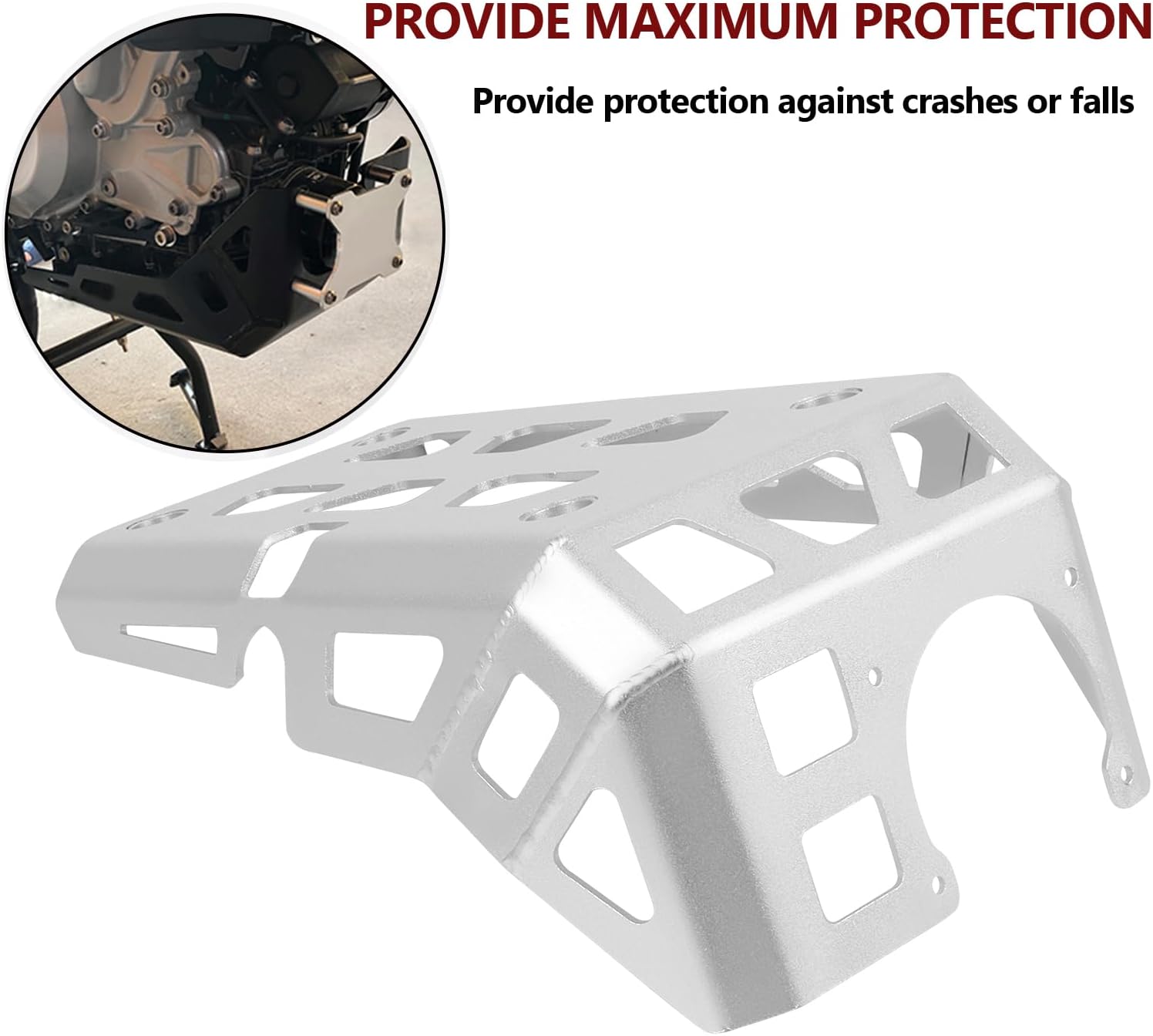 Skid Plate Engine Guard Protector Replacement for BMW G310GS G310R 2017-2025 G 310GS 310R Accessories Aluminum Motorcycle Belly Pan Engine Protection Cover(Black)