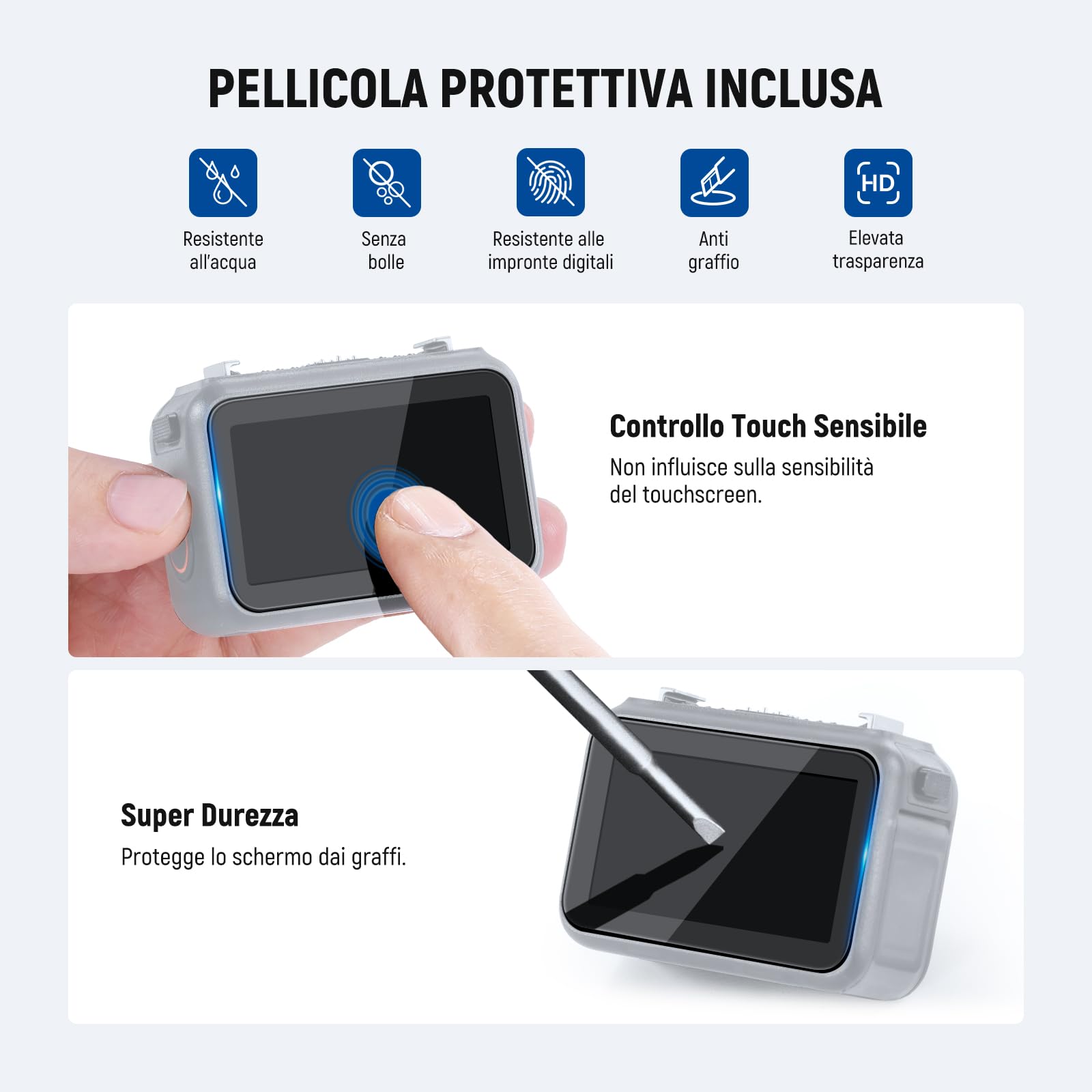 NEEWER Set di Filtro ND Compatibile con DJI Osmo Nano, ND8/16/32/CPL, Filtri a Densità Neutra Avvitabile in Vetro Ottico Multistrato per Obiettivo Action Cam, Accessori con Protezione Schermo, 4 Pezzi