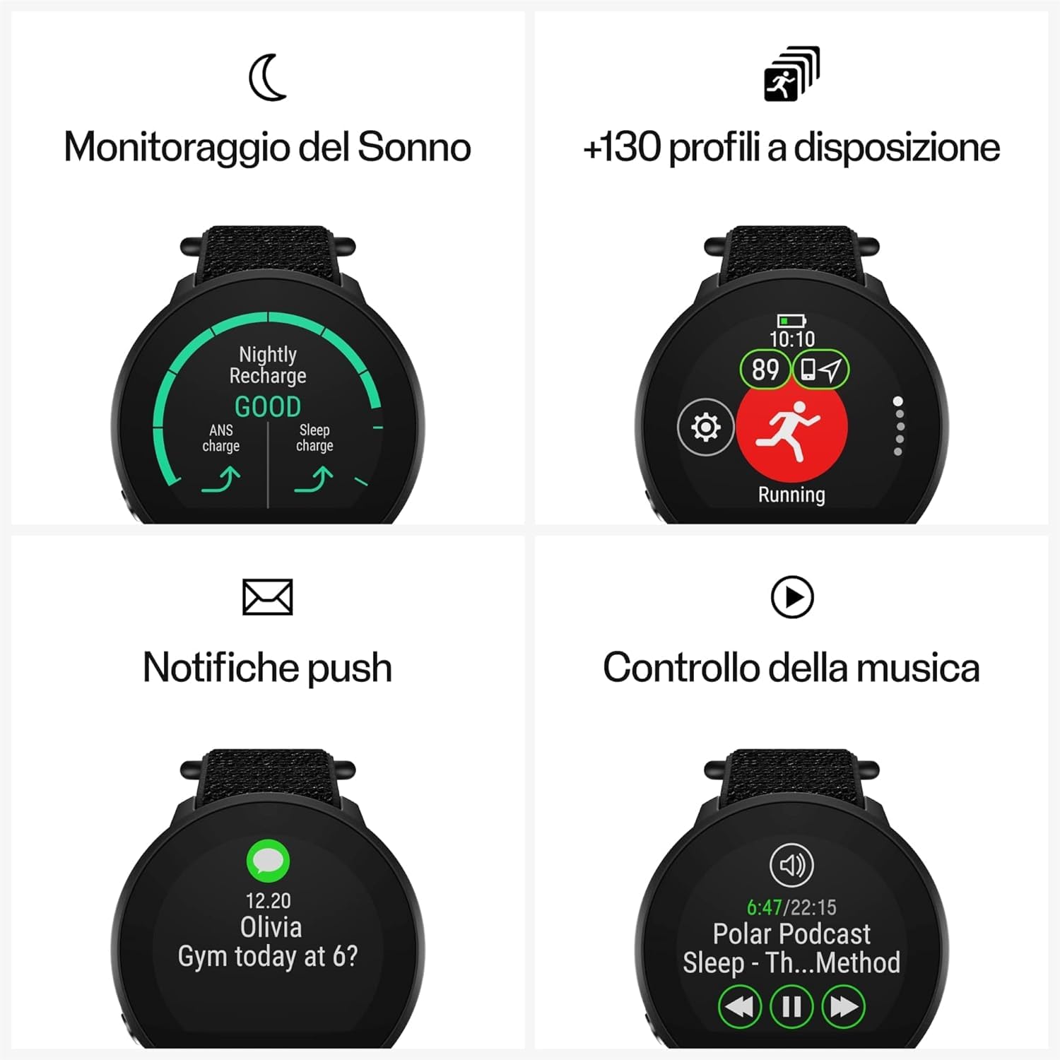 Polar Unite Smartwatch Impermeabile Unisex con GPS da Smartphone, Monitoraggio del Sonno, Guida all'Allenamento Quotidiano, Misurazione del Recupero - Cardiofrequenzimetro dal Polso