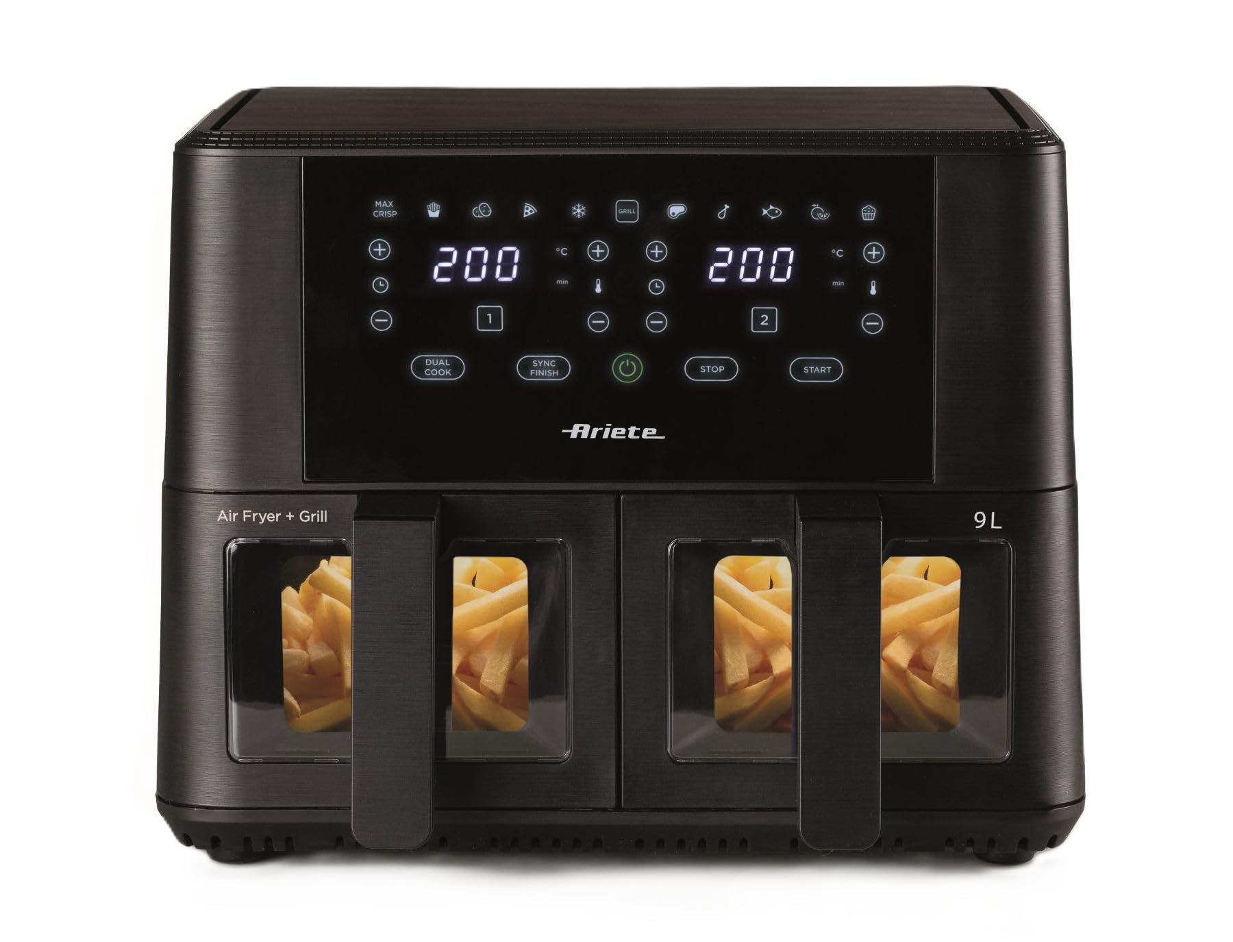 Ariete 4631 - Friggitrice ad aria doppio vetro 9 L