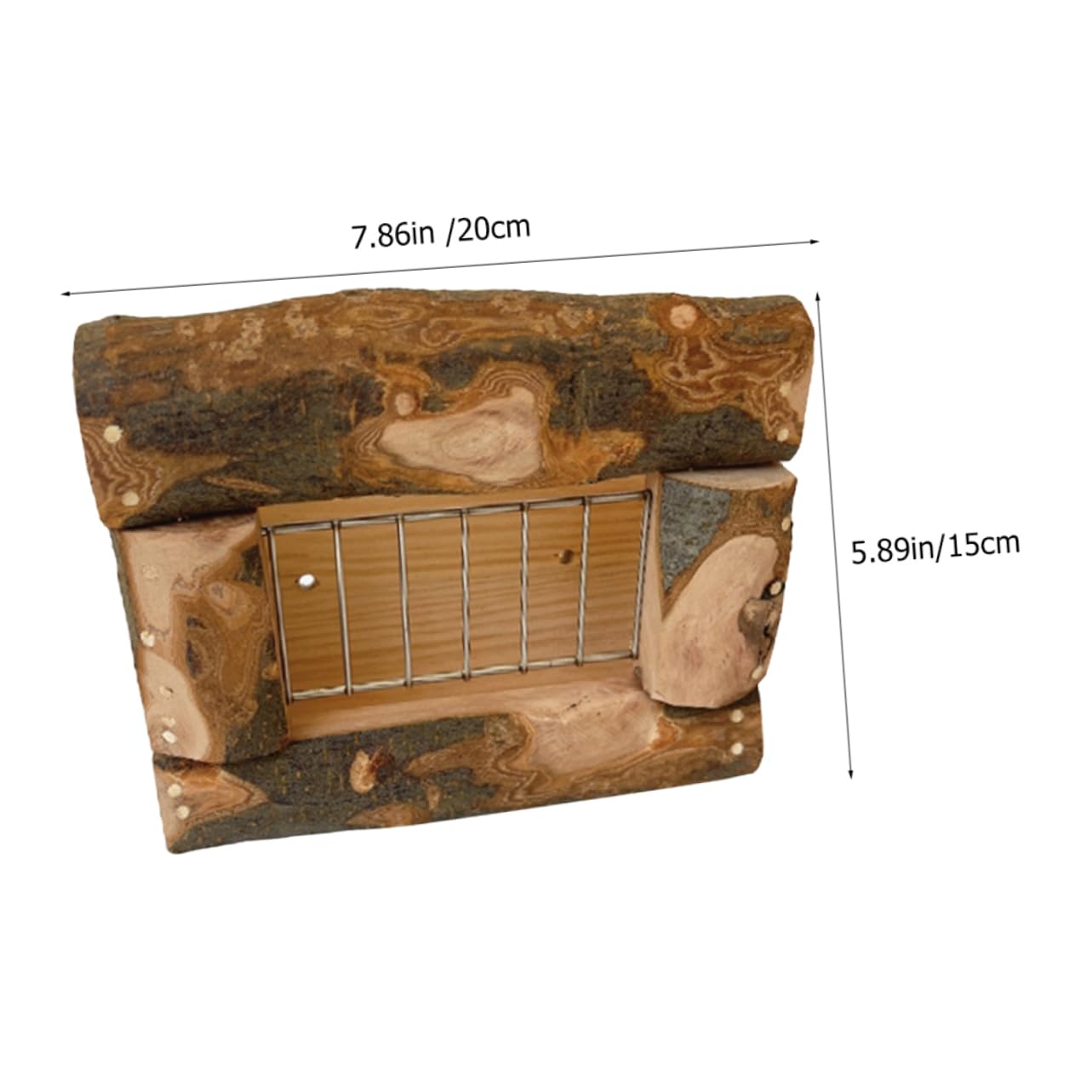 Mikikit Multi-Function Pet Rack Rabbit Feeder Guinea Pig Holder Hay Feeder Bunny Container Safe Wooden