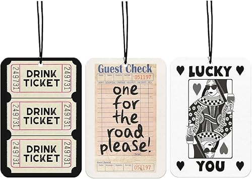 Miniatura 10 de Ambientador de Coche Retro con Lazos de Leopardo 4 Piezas, Accesorios de Coche con Estampado de Guepardo Bola 8 de la Suerte para Interior, Lazos de