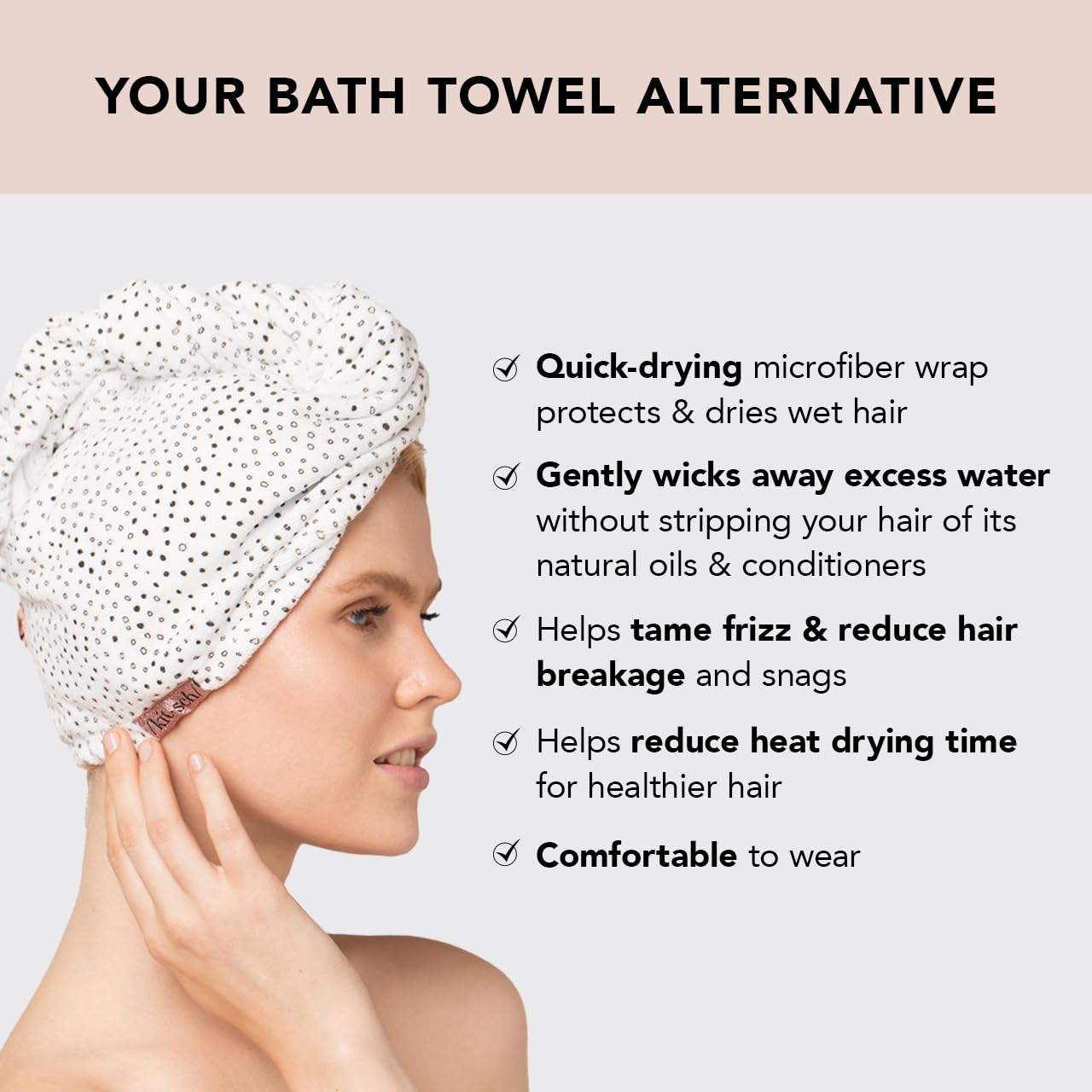Kitsch Microfiber Hair Towel and Towel Scruchies Bundle with Discount