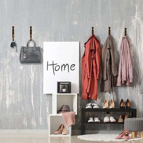 Miniatura 3 de Ganchos de hierro forjado para montar en la pared, organizador de almacenamiento de garaje resistente, colgador decorativo para el hogar, garaje,