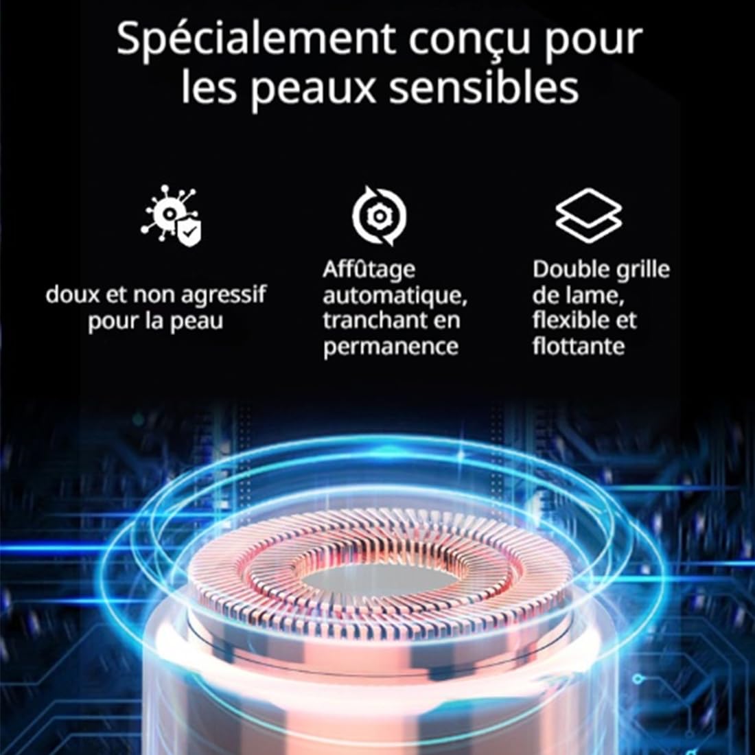 Epilsmooth Pro - Epilateur Visage Femme, épilateur Rechargeable 2 En 1 Avec Lumière LED, épilation Précise Sans Douleur, Pour Visage Menton Lèvre Supérieure (1PC-Blanc)