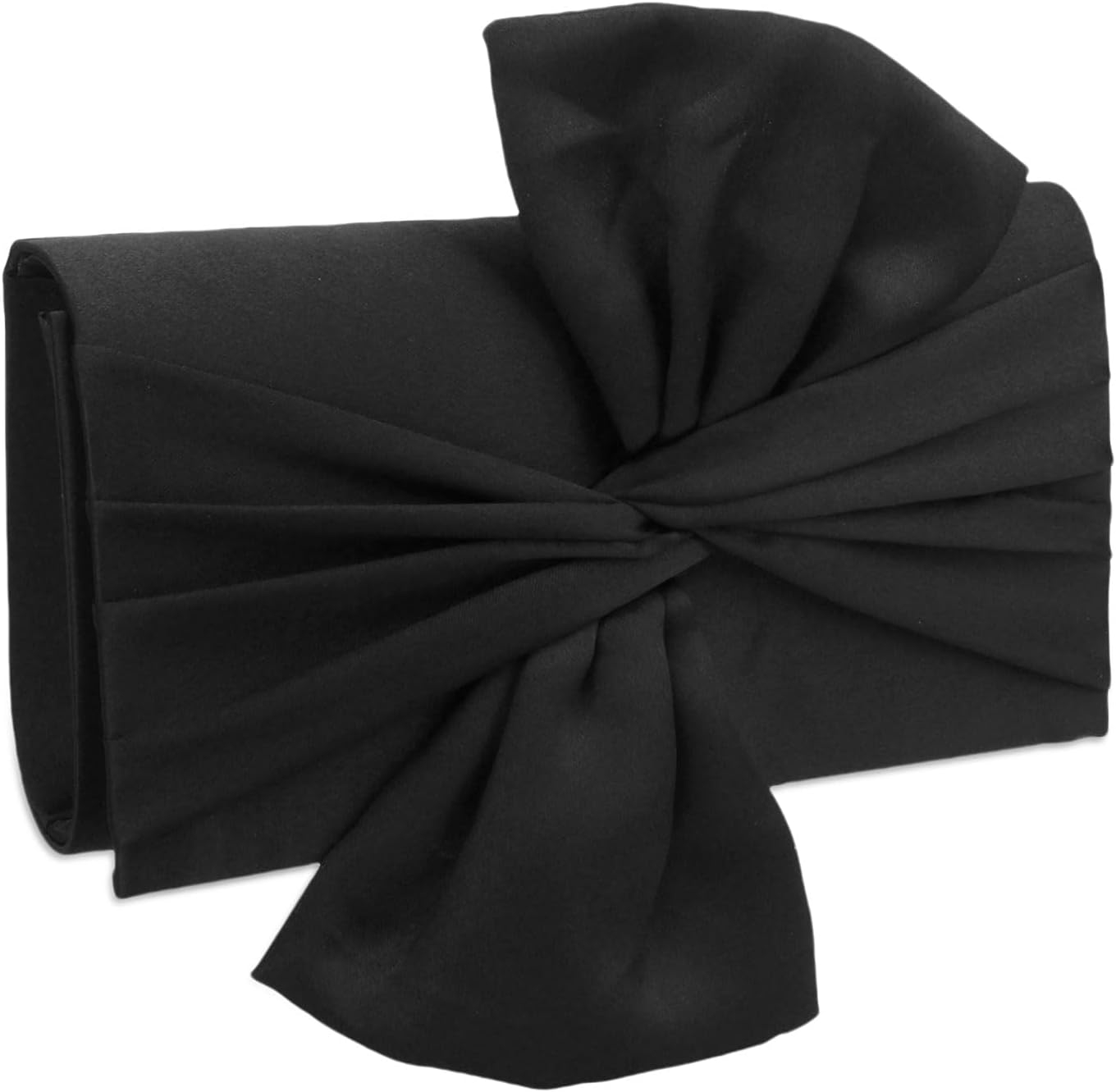Luxury Bow Satin Clutch Purses for Women – Elegant Evening Handbag Vintage Style, Formal Wedding Party, Bridal Bridesmaid Bag, Sexy Small Wristlet Purse for Special Occasions