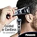 Panasonic Hair and Beard Trimmer, Men's, with 39 Adjustable Trim Settings and Two Comb Attachments for Beard and Hair, Corded or Cordless Operation, ER-GB60-K, Black