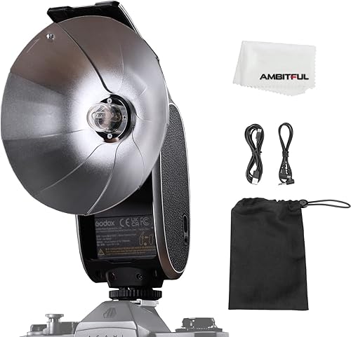 Godox Lux Senior Retro Flash GN14 6000  200 K 11-164 Switch capaz de luz rápida automática y manual portátil con batería de 1700 mAh reflector